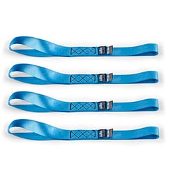 Picture of Mishimoto BNRTC-TDHD-4BL Heavy-Duty Ratchet Tie-Down Kit 4-Pack Blue 1.6" x 8'