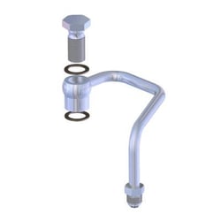Picture of Detroit Speed Engineering 091702DS Hardline Pressure Tube with Banjo Bolt Connector