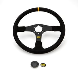 Picture of OMP Racing OD0-1987-071 Velocita 380 Steering Wheel 380mm Flat Black Suede