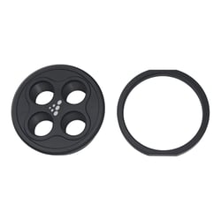 Picture of DeatschWerks 6-03-0701 Quad 10AN ORB Bulkhead Fitting Anodized Matte Black