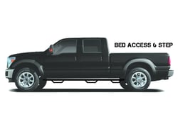 Picture of N-Fab D02107QC-6TX Nerf Step Bar Wheel-to-Wheel with Bed Access 3 Steps Textured Black