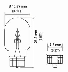 Picture of Hella 2825TB Standard Series Incandescent Miniature Bulb