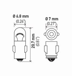 Picture of Hella 3898TB Standard Series Incandescent Miniature Light Bulb