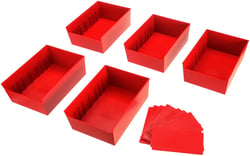 Picture of Gates 78195 Hydraulic Coupling Cabinet Storage Bins 7 Inch Wide Red Plastic with Dividers