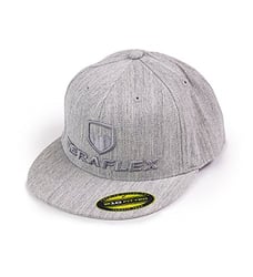 Picture of TeraFlex Suspension 5237031 Premium FlexFit Flat Visor Hat Heather Gray Large/XL