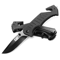 Picture of Eastwood Company 60940 CAT 8-Inch Tactical Folding Knife with Glass Breaker and Belt Cutter