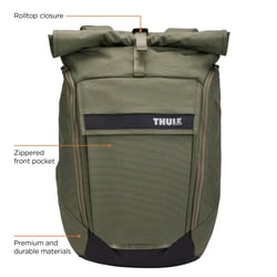 Picture of Thule 3205012 Paramount 24L Backpack - Soft Green with Padded 16" Laptop Sleeve