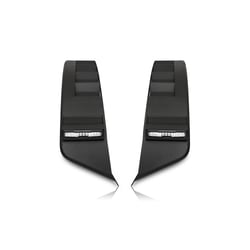 Picture of Attica 4x4 ATTFB01H102-BX-F Frontier Series Front Fender Flares with LED Lights - Black Powder Coated Steel
