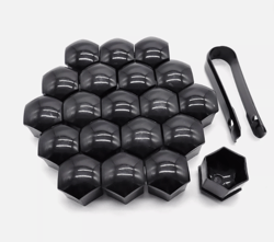 Picture of Gorilla Automotive 21CAP-IBK 21mm Hex Cap Set Black Set of 20 21CAP-IBK