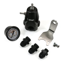 Picture of DeatschWerks 6-1000-FRB-88 DWR1000 Adjustable Fuel Pressure Regulator with Gauge Black