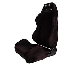 Picture of NRG Innovations RSC-220L/R Type-R Reclinable Racing Seat Pair Black Suede Red Stitch