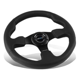Picture of NRG Innovations RST-012R Race Style Leather Steering Wheel 320mm with Black Spokes