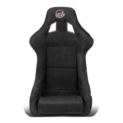 Picture of NRG Innovations FRP-302BK-PRISMA Large Fiber Glass Bucket Racing Seat Black Alcantara