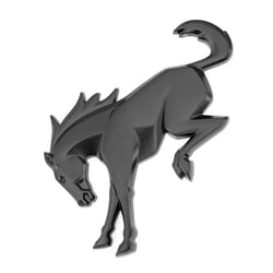 Picture of Ford Racing M-1447-BRMB Matte Black Bucking Bronco Tailgate Emblem for 2021-2024 Bronco
