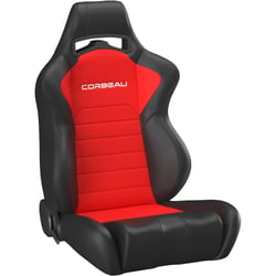 Picture of Corbeau 25507PR LG1 Reclining Racing Seat Pair Black/Red Cloth