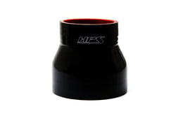 Picture of HPS Performance Products HTSR-162-175-BLK High Temp Silicone Reducer Hose 1-5/8" to 1-3/4" ID 3" Long Black