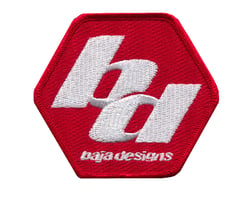 Picture of Baja Designs 980031 Embroidered Patch 3x3 Inch Red/White