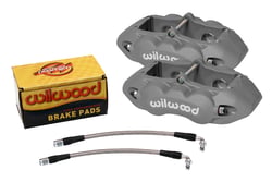 Picture of Wilwood 140-10790 D8-4 Rear Brake Caliper Kit Clear Anodized 1965-82 Corvette