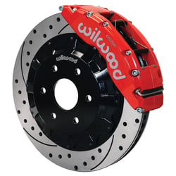 Picture of Wilwood 140-8992-DR TC6R Front Brake Kit 16.00" Drilled Rotor Red Caliper