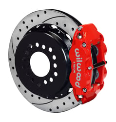 Picture of Wilwood 140-9219-DR FNSL4R Rear Parking Brake Kit 12.88" Drilled Rotor Red