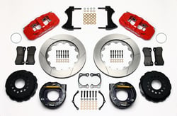 Wilwood 140-10948-R AERO4 Rear Parking Brake Kit 14.00" Red Calipers — image 2