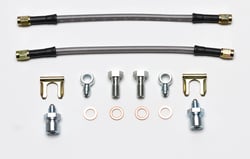 Picture of Wilwood 220-12630 Flexline Braided Stainless Steel Brake Hose Kit 10 Inch