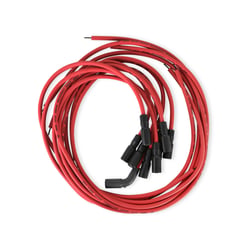 Picture of MSD 32129 Super Conductor 8.5mm Spark Plug Wire Set Universal Chevy LT1 Straight Boot Red