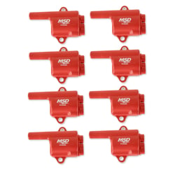 Picture of MSD 82868 Pro Power Series GM LS Truck Style Ignition Coils Red 8-Pack