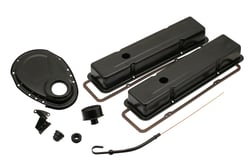 Picture of Mr. Gasket 9834BP Flat Black Engine Dress-Up Kit for Small Block Chevy