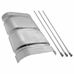 Picture of Flowmaster 51017 Exhaust Heat Shield with Stainless Steel Clamps