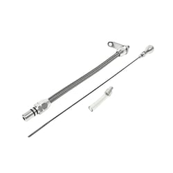 Picture of B&M 22166 Transmission Dipstick and Tube Kit - Billet Aluminum with Braided Stainless Steel