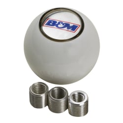 Picture of B&M 46110 White Shifter Knob with Clear Lens and Inserts
