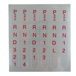 Picture of B&M 80848 Shifter Indicator Decal with Red Lettering