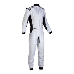 Picture of OMP Racing IA0-1860-A01-SF-083-52 One-S Racing Suit FIA 8856-2018 Silver Size 52