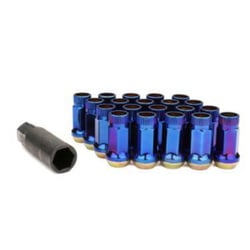 Picture of Wheelmate Products 32936UN Muteki SR45R Open End Lug Nuts M12x1.5 Burned Blue 20 Pack