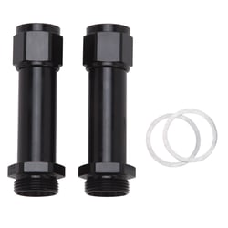 Picture of Russell Performance 640753 -8AN x 7/8-20 Carburetor Inlet Fitting Black Anodized Pair