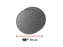 Picture of WeatherTech 8A18CST2PKBK 18-Inch Round Plant Mat Floor Protector Black 2-Pack