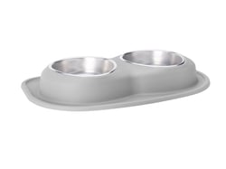 Picture of WeatherTech DL6403LG Double Low Pet Feeding System 64 oz Light Grey