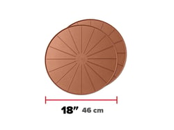 Picture of WeatherTech 8A18CST2PKTC IndoorMat Plant Mat Set - 18 Inch Round Terra Cotta