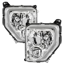 Picture of Spyder 9053030 Crystal Headlights with LED Light Bar - 2008-2012 Jeep Liberty - Chrome