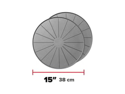 Picture of Weathertech 8A15CST2PKGR Plant Mat Set - 15 Inch Round Grey Floor Protectors (2-Pack)
