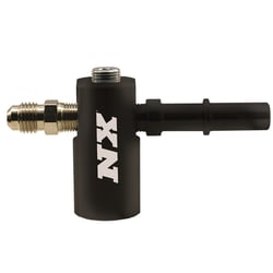 Picture of Nitrous Express 16185D Billet Fuel Line Adapter 90 Degree 3/8 to 10mm