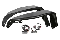 Picture of Fabtech FTS24212 Front Tube Fenders Steel Powder Coated Black for Jeep JL/Gladiator