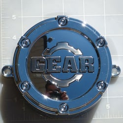Picture of Gear Off Road CAP-6LF-C14 Chrome Bolt-On Wheel Center Cap with Cogs