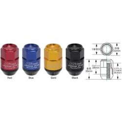 Picture of Project Kics WCL3511R Leggdura Racing Shell Type Lug Nut Set M12x1.5 35mm Red