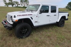 Picture of Rock Hard 4x4 Parts RH-80104 Patriot Series Tubular Rock Sliders Angled Up for Jeep Gladiator JT