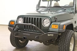 Picture of Rock Hard 4x4 Parts RH-4011 Patriot Series Full Width Front Bumper with 2" Receiver for Jeep CJ/YJ/TJ/LJ