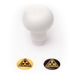 Picture of Kartboy KB-015-WD-5spd Knuckleball White Delrin 5-Speed Shift Knob