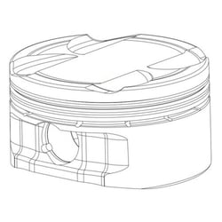 Picture of Carrillo CPT-3228PVD Turbo Piston Ring Set 3.228" Bore PVD Coated