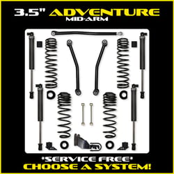 Picture of Rock Krawler Suspension JL35AS-4 3.5 Inch Adventure Series Lift Kit for Jeep Wrangler JL